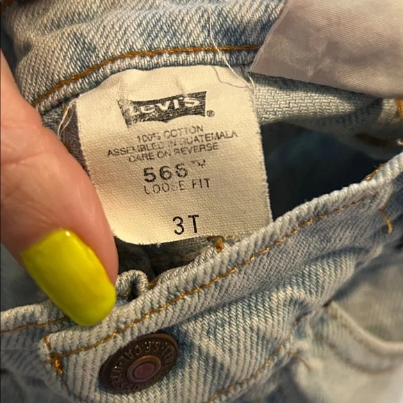 Vintage orange tab Levi’s Light Blue Kids Denim Shorts - Picture 5 of 5